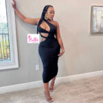 Robe Cut Out - Noire