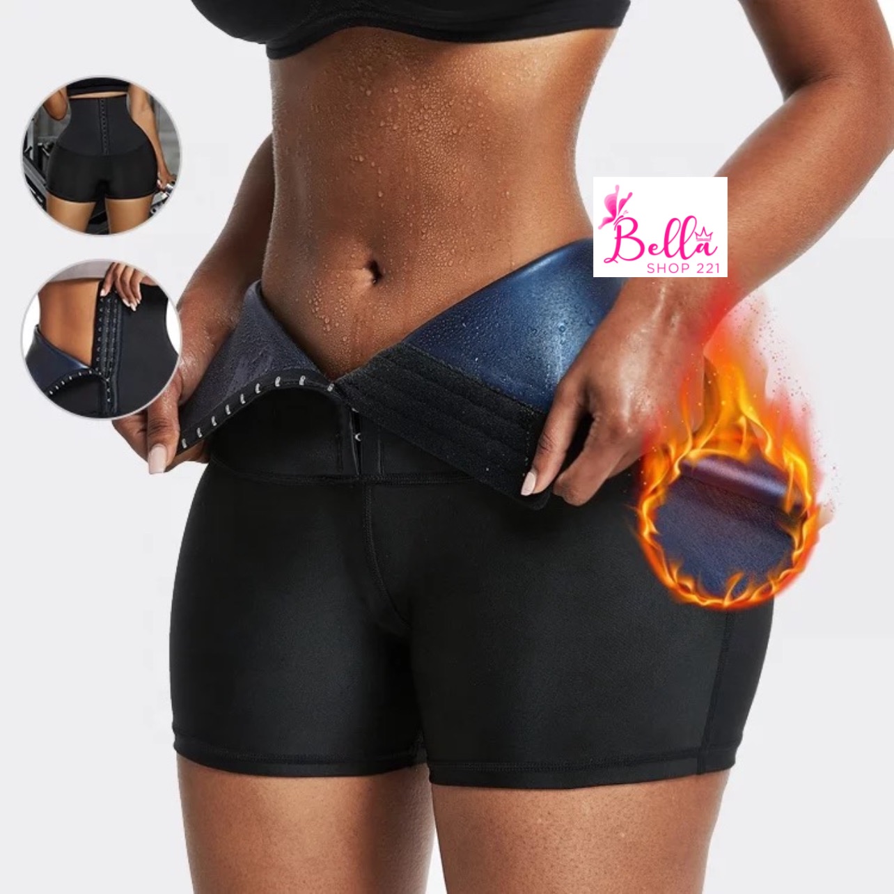 b23b38e5-a281-4eb1-a4ef-48d7f31e5877 Short Sauna de Sport - Noire – Image 1