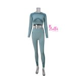 Ensemble de Sport Pantalon & Top - Vert – Image 3
