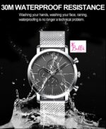 Montre Hannah Martin HOMME - Argentée Blanc (Acier inoxydable) – Image 5