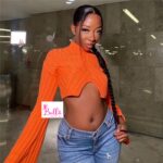 Top crop en tricot - orange – Image 2