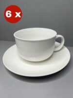 Ensemble tasse & sous tasse - lot de 6 pièces