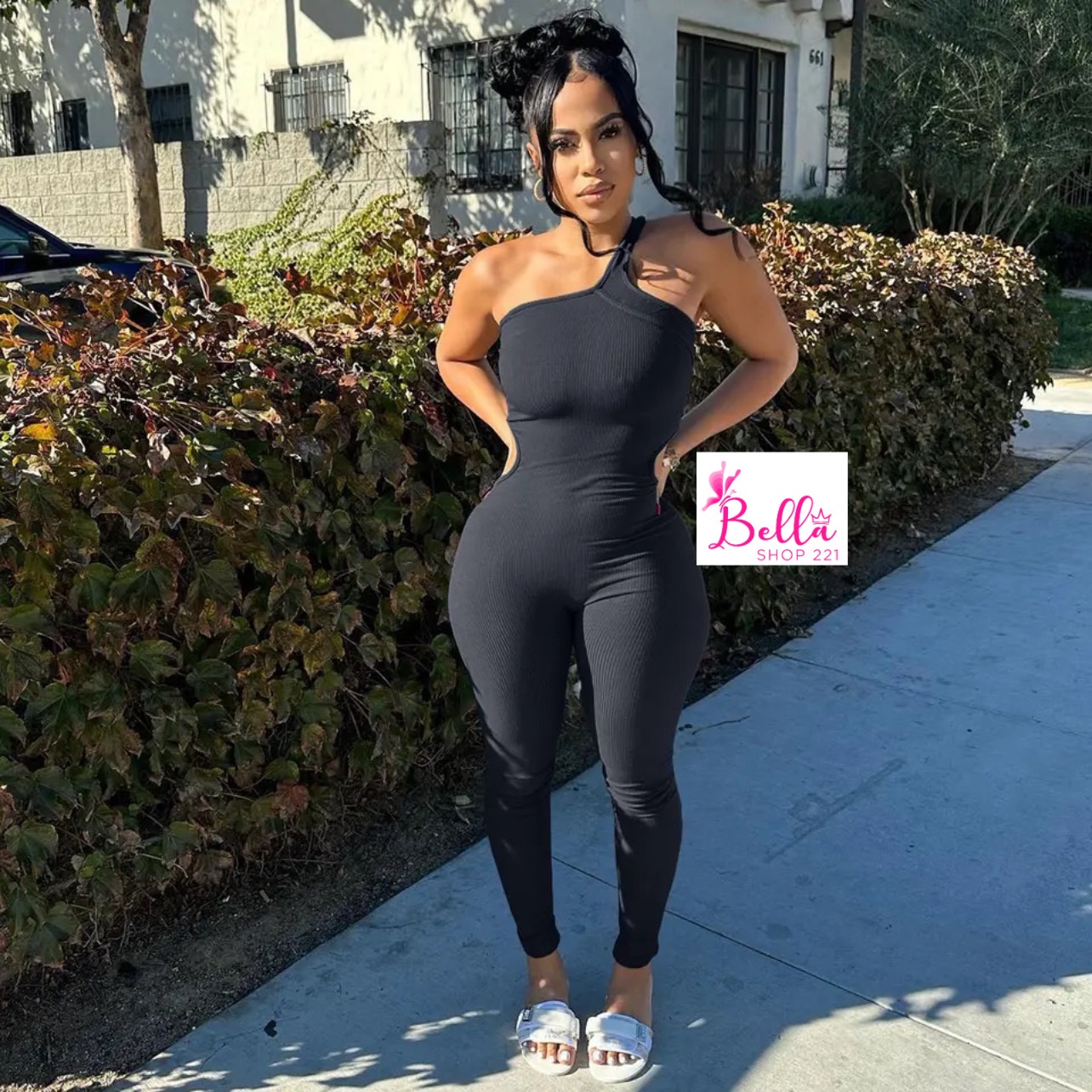 4b88cfe7-e791-44e1-9d0c-ab8d55a34c35 Combinaison Cut out - Noire (transparent) – Image 1