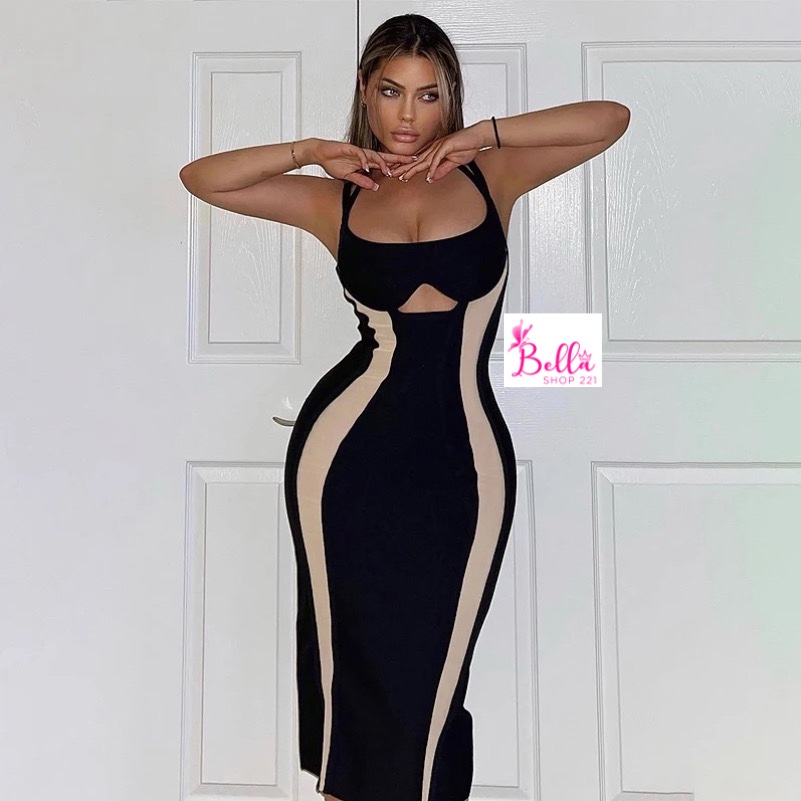 155b49c2-0a85-49af-87a4-323a88d1807b Robe bicolore Nude - Noire – Image 1