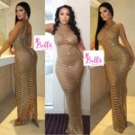 Luxury dress avec strass - doré – Image 13