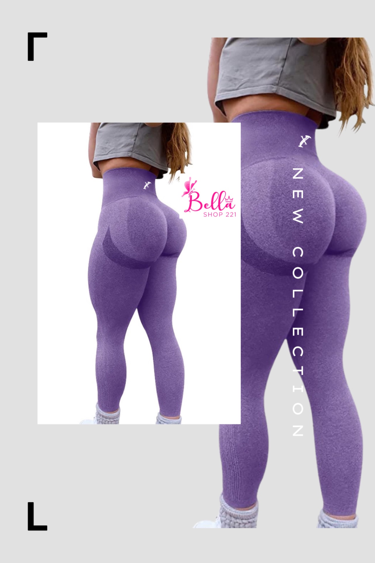 910057ab-1c00-46e7-94a0-bfa25b6956d9 Legging de sport seamless - violet – Image 1