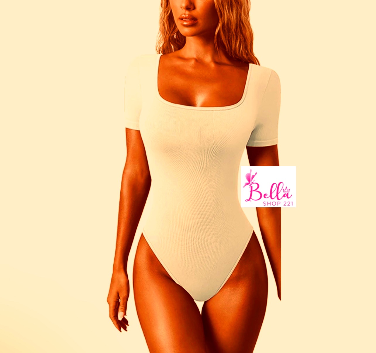 d1d476dc-5b7e-4056-9e7a-8cbec1bb228e Bodysuit côtelé - beige – Image 1