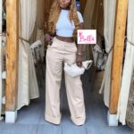 Pantalon baggy Bas Large - beige