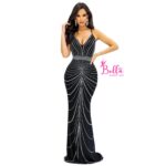 Luxury dress avec strass - Noir – Image 8