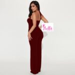 Combinaison bas large - rouge bordeaux – Image 3