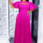 Robe plissée - Rose Fushia