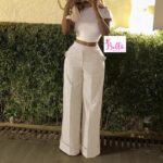 Pantalon baggy Bas Large - beige – Image 3