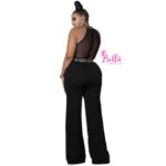 Combinaison avec partie invisible - Noire avec motifs blanc – Image 3