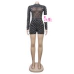 Luxury jumpsuit avec Strass - Noire – Image 6