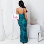 Robe avec lacets devant - turquoise multicolore – Image 8