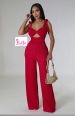 Combinaison bas large - rouge