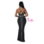 Luxury dress avec strass - Noir – Image 12