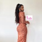 Robe Longue Manche - marron – Image 3