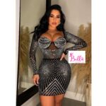 Luxury mini dress avec strass