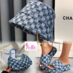 Ensemble en jeans (Bob + Sac + sandales) - bleu