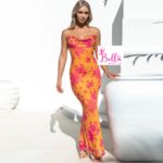 Robe avec lacets devant - Orange multicolore – Image 6