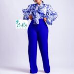 Ensemble pantalon & chemise - bleu