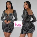 Luxury mini dress avec strass – Image 2
