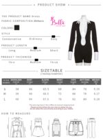 Combi short décolleté plongeant & dos nu - Noir blanc – Image 7