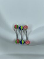 Lot de 3 Piercings Langue Hypoallergénique (acier chirurgical) – Image 3