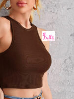 Crop top - marron – Image 3