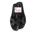 Sandales avec strass - noires
