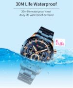 Montre Curren HOMME - Argentée bleue (acier inoxydable) – Image 4