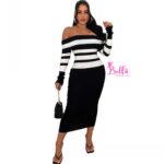 Robe pull - noir blanc – Image 3