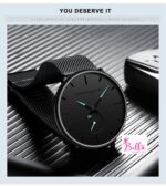 Montre Hannah Martin unisexe - Noire bleue (acier inoxydable) – Image 4