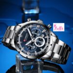 Montre Curren HOMME - Argentée bleue (acier inoxydable) – Image 3