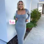 Robe longue manche - grise – Image 4