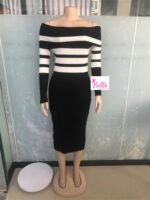 Robe pull - noir blanc – Image 5