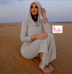 Robe longue manche avec capuche – Image 4