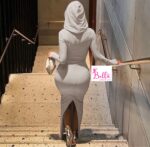 Robe longue manche avec capuche – Image 3