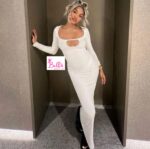 Robe longue manche - blanche – Image 4