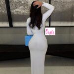 Robe longue manche - blanche – Image 2