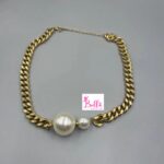 Collier ras de cou double perles (acier inoxydable) – Image 2