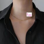 Ensemble collier & bracelet boules (acier au titane 18K) – Image 2