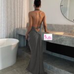 Robe dos nu - grise – Image 2