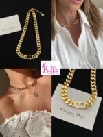 Ensemble collier & bracelet  Christian Dior (acier inoxydable) – Image 9