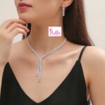 Ensemble collier & boucles d’oreilles - argenté – Image 3