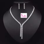 Ensemble collier & boucles d’oreilles - argenté – Image 2