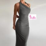 Robe dos nu - grise – Image 3