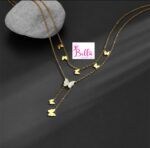 Collier superposé papillons #2 (acier inoxydable)