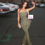 Ensemble pantalon bas large & top bustier - vert – Image 3